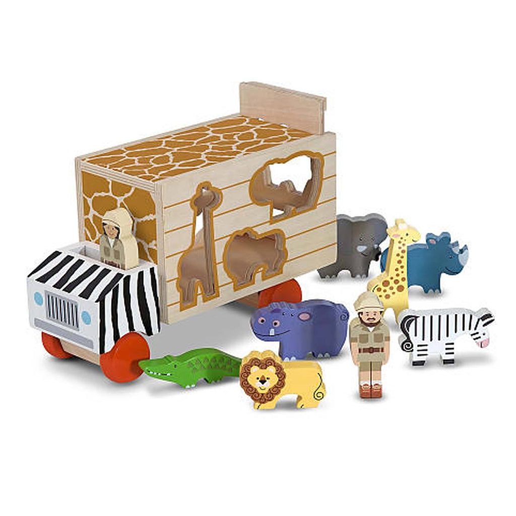 Melissa And Doug Classic Toy Safari Animal Rescue Truck Set