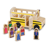 Melissa And Doug Classic Toy Wooden School Bus Play Set - Radar Toys