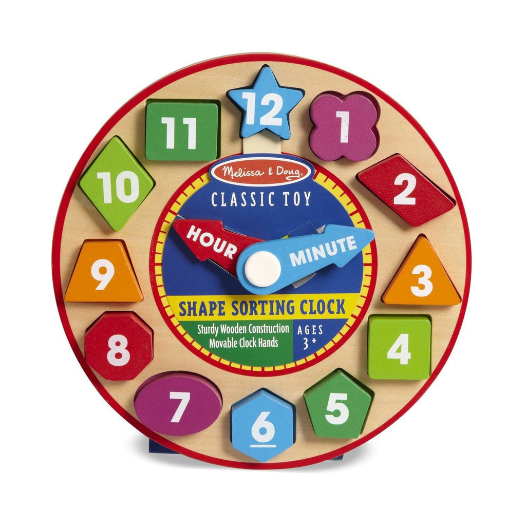 Melissa And Doug Classic Toy Wooden Shape Sorting Clock - Radar Toys