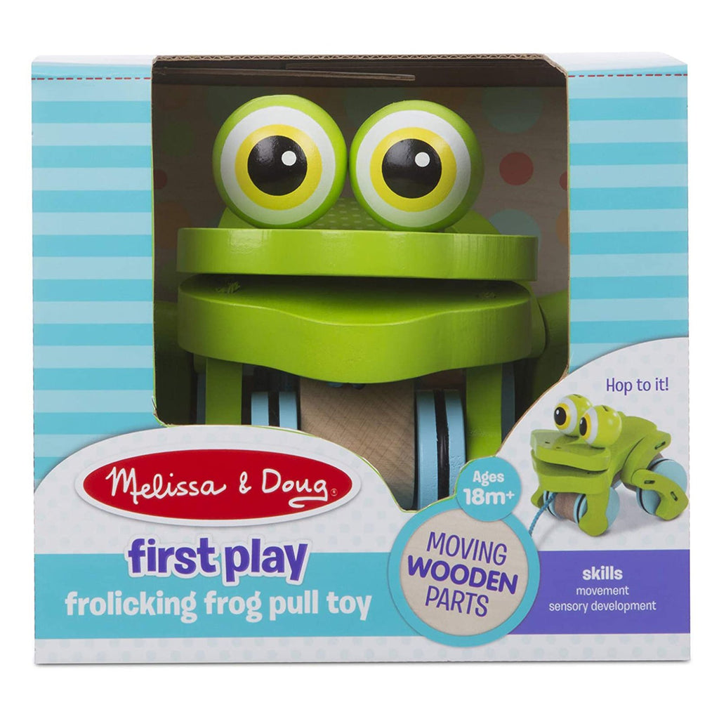 Melissa And Doug First Play Frolicking Frog Pull Toy
