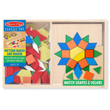 Melissa And Doug Wooden Classic Toy Pattern Blocks And Boards Set - Radar Toys