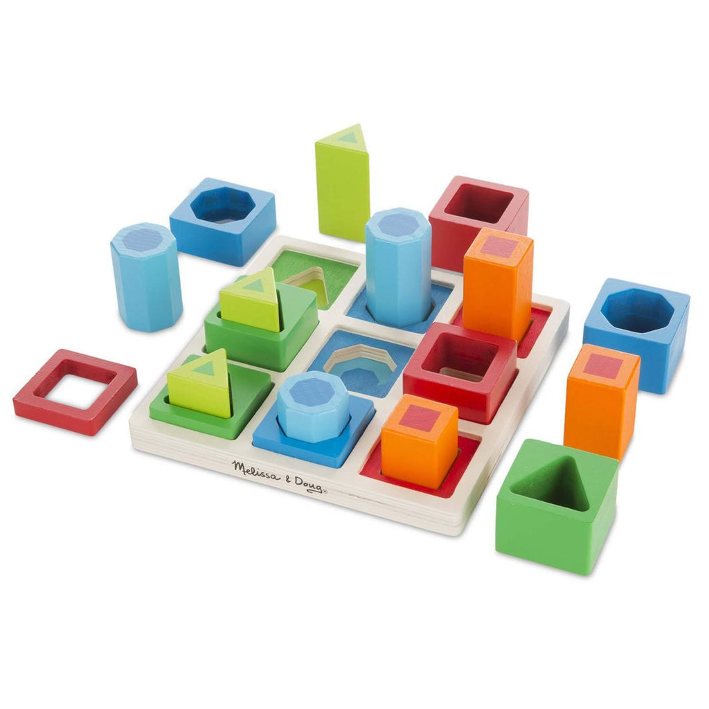 Melissa And Doug Wooden Classic Toy Shape Sequence Sorting Set - Radar Toys