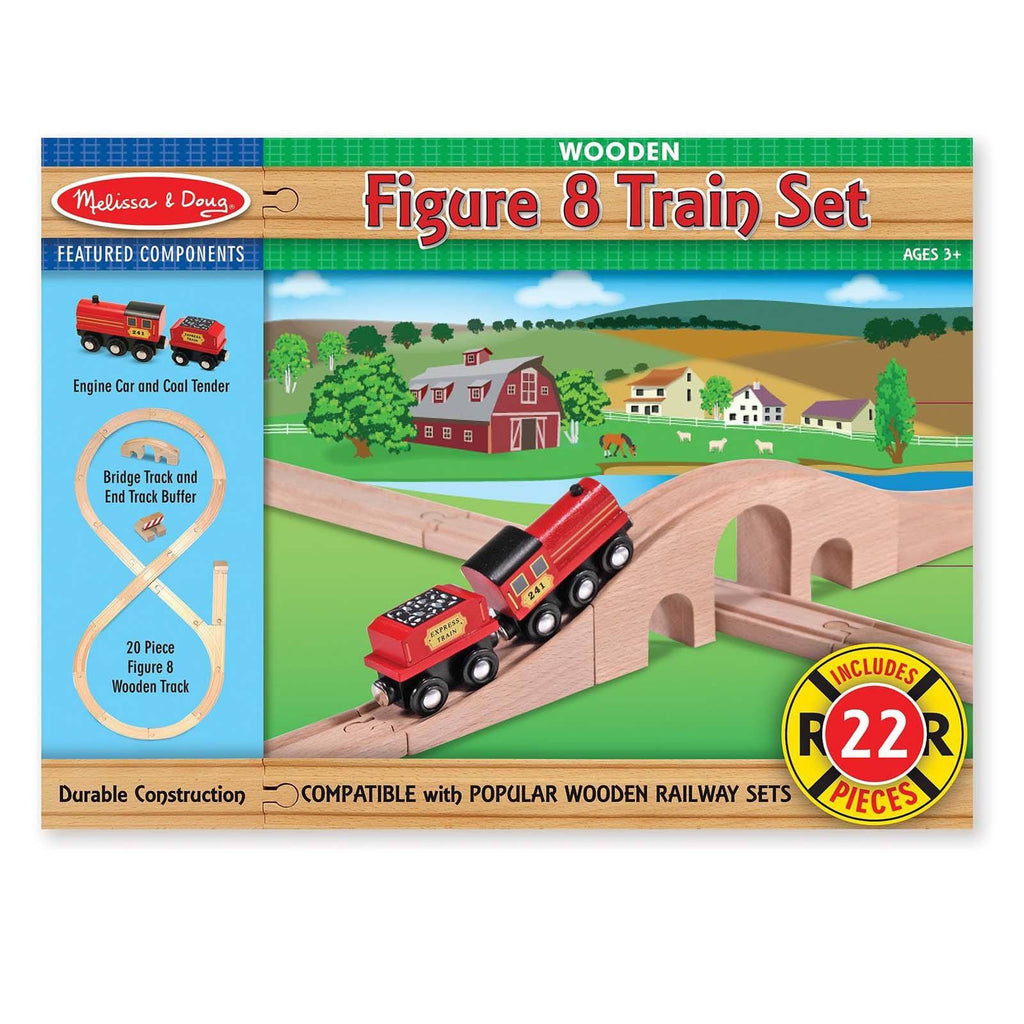 Melissa And Doug Wooden Figure 8 Train Set - Radar Toys