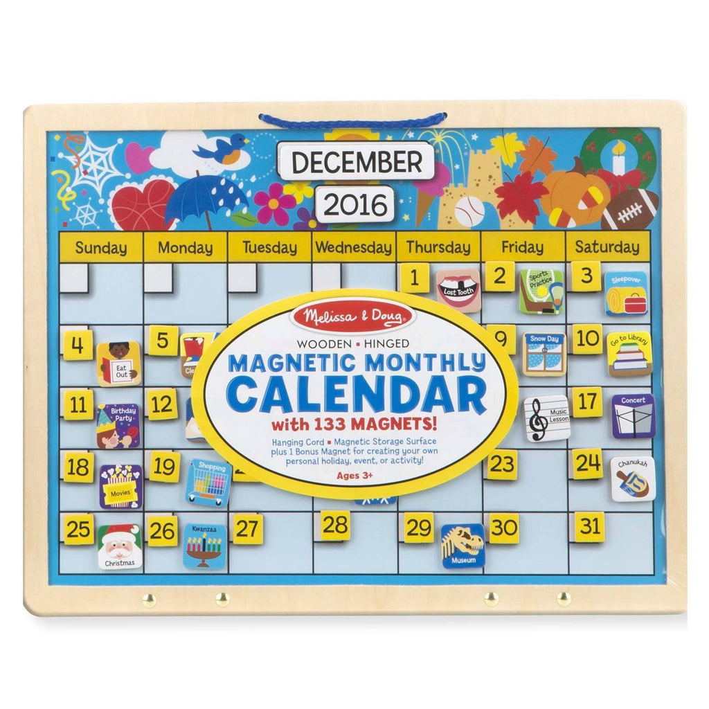 Melissa And Doug Wooden Magnetic Monthly Calendar Set - Radar Toys