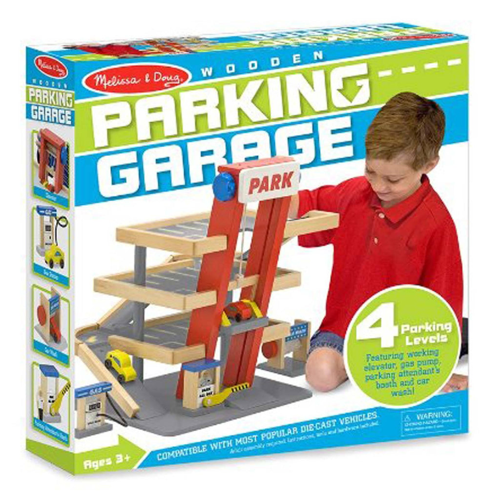 Melissa And Doug Wooden Parking Garage Play Set
