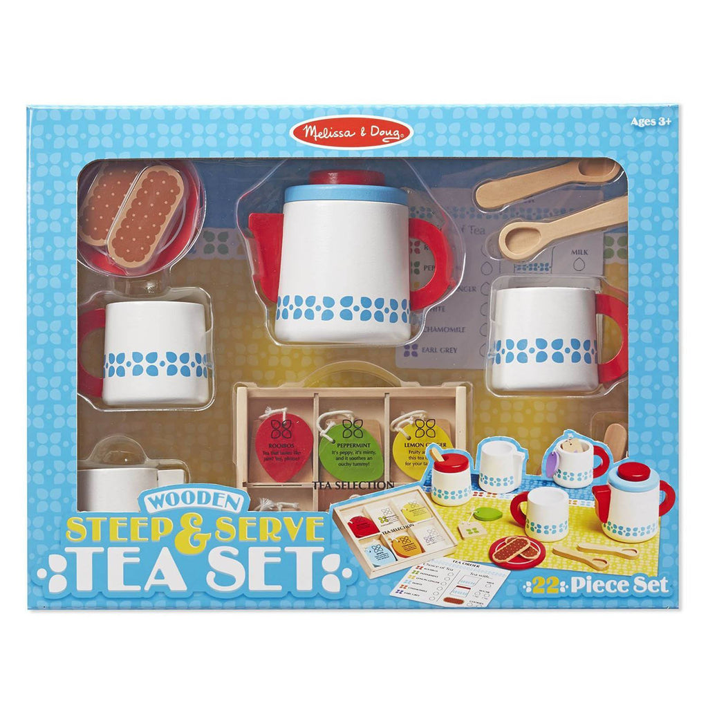 Melissa And Doug Wooden Steep And Serve Tea Set