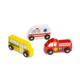 Melissa And Doug Wooden Town Vehicles Play Set - Radar Toys