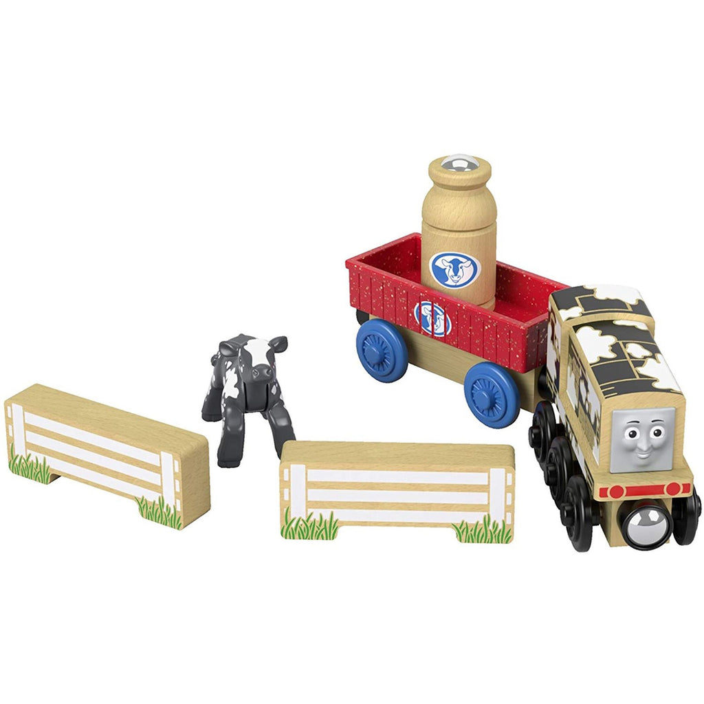 Thomas And Friends Wood Diesel's Dairy Drop Off Train Set