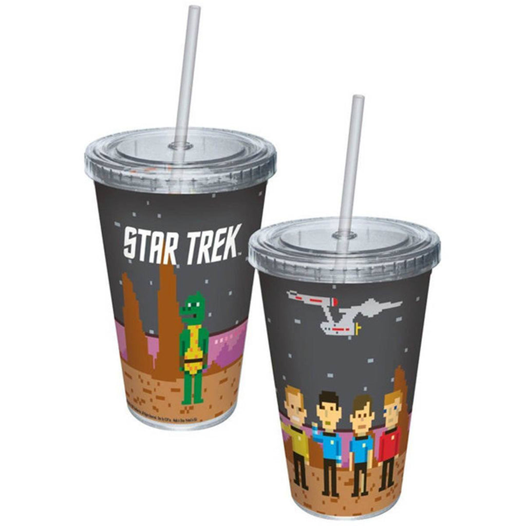 Star Trek Pixelated Trexel Landscape 16 oz. Travel Cup