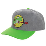 Bioworld Super Mario Yoshi Tongue Green Precurve Snapback Hat - Radar Toys