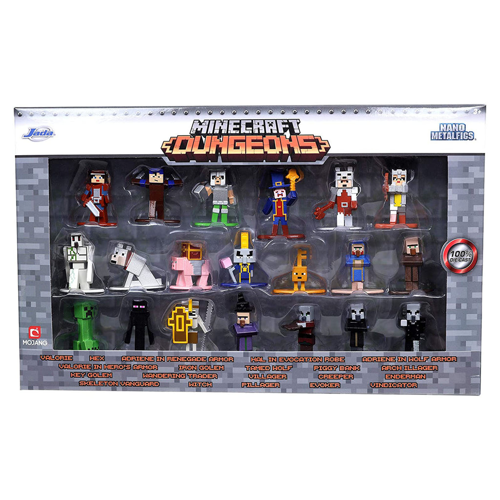 Jada Toys Nano Metalfigs Minecraft Dungeon Wave 7 Set Of 20 Diecast Figures