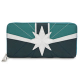 Loungefly Captain Marvel Green Suit Zip Around Wallet - Radar Toys