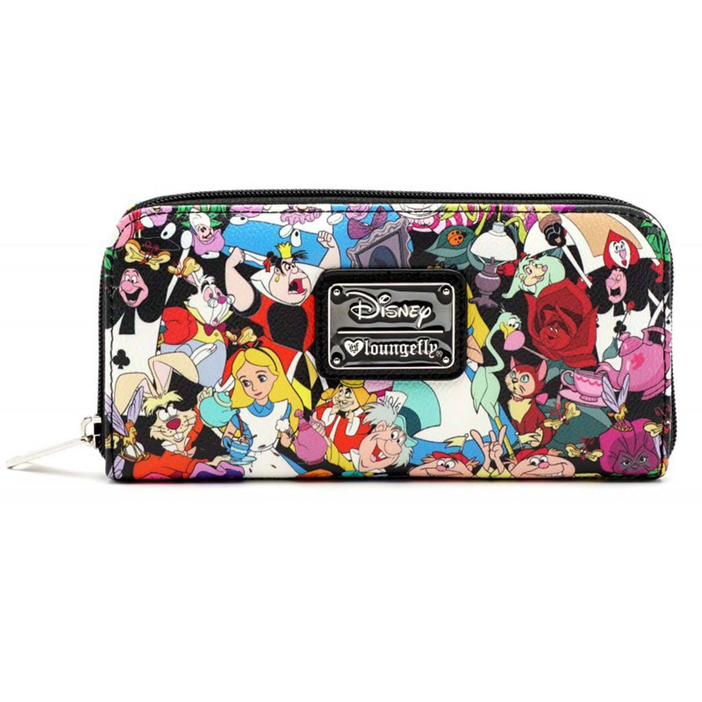 Loungefly Disney Alice In Wonderland Character Print Zip Around Wallet