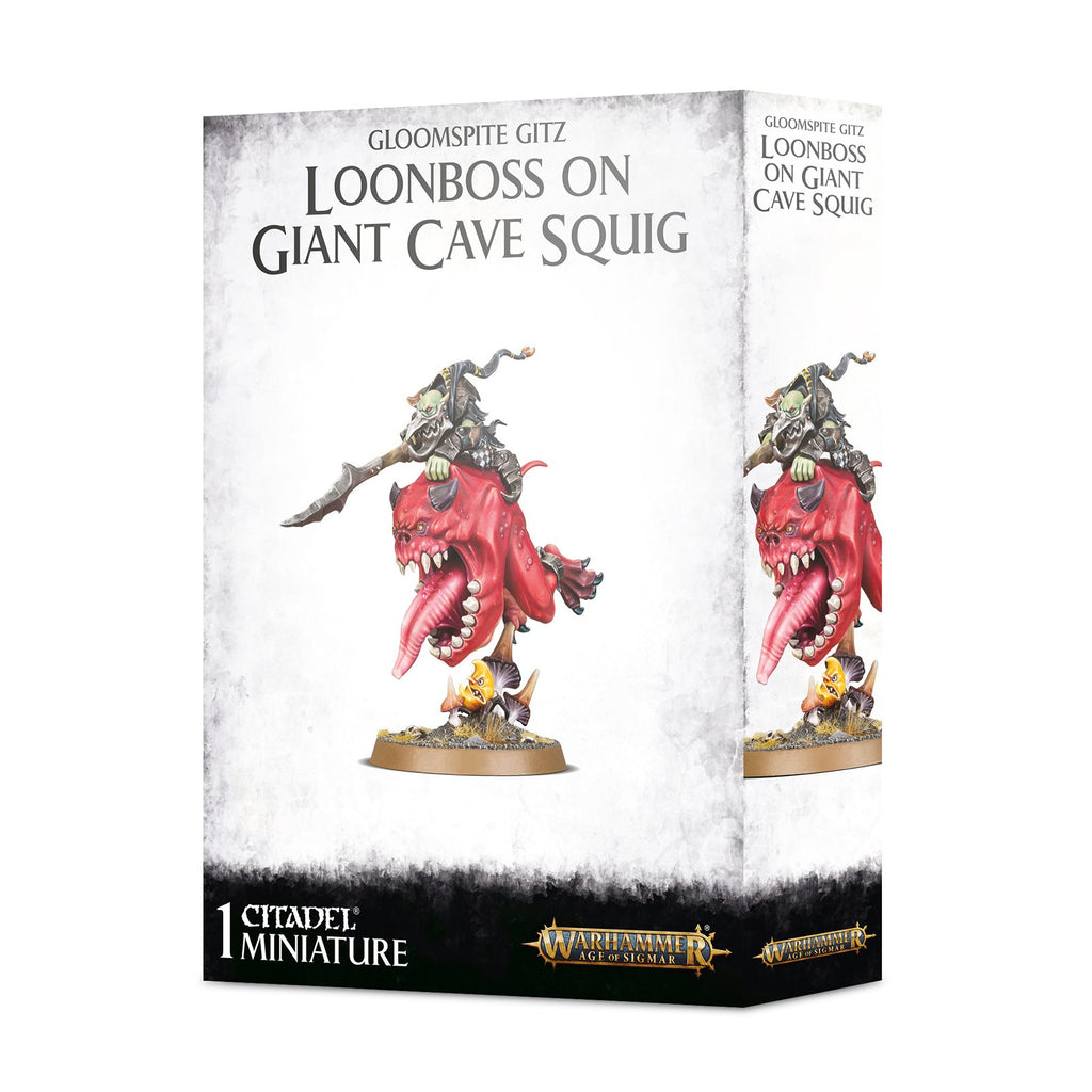 Warhammer Age Of Sigmar Gloomspite Gitz Loonboss On Giant Cave Squig Set - Radar Toys