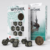 Q-Workshop The Witcher Ciri The Zireael 7 Piece Dice Set With Coin - Radar Toys